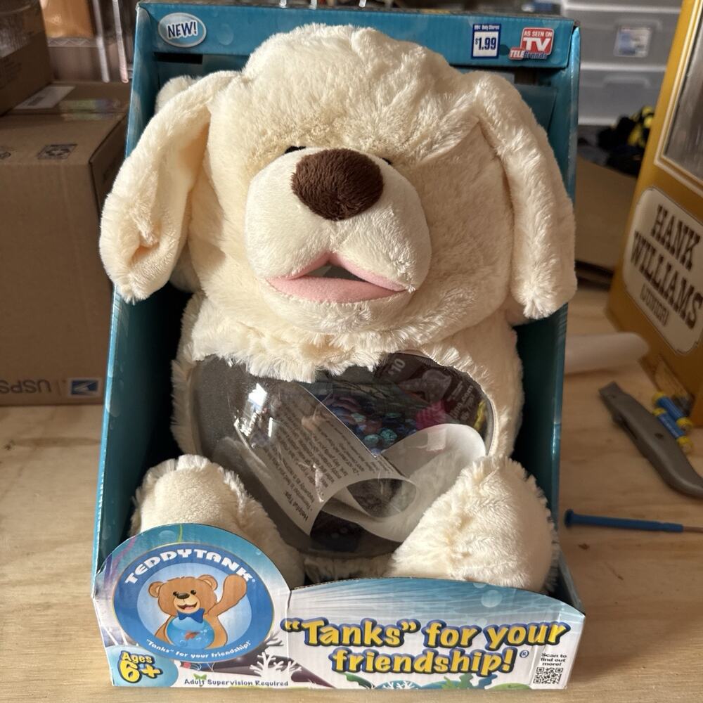 New Teddy Cute Doggie Design Tanks For Your Friendship Fish Tank NIB